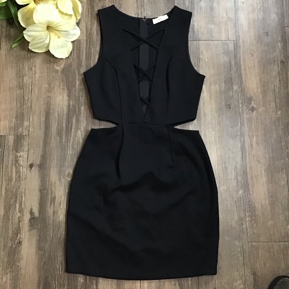 Black mini dress